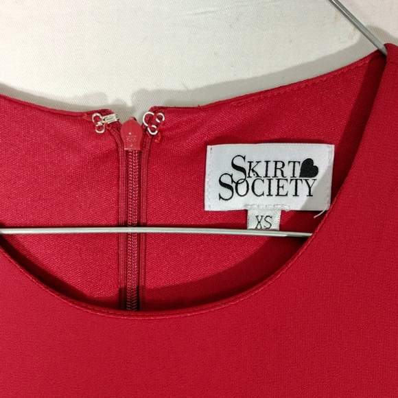 Skirt Society Tiered Maxi Dress XS Red Empire Waist Cottagecore Prairie Vibes - Picture 2 of 11